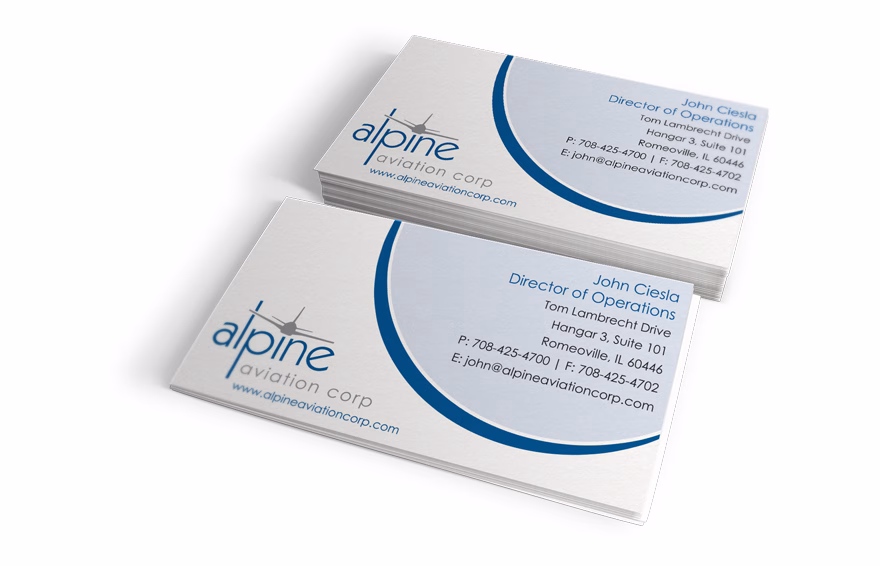 Alpine Aviation Business Cards